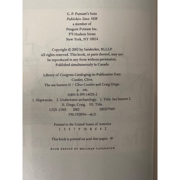 The Sea Hunters II By Clive Cussler & Craig Dirgo Signed Hardcover - Picture 3 of 16